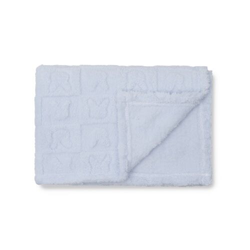 INTERBABY MANA SHERPA 80X110 GRABADA CONEJITOS AZUL