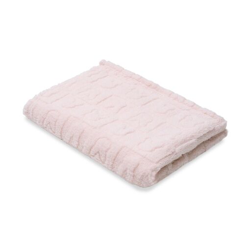 INTRBABY MANTA SHERPA 80X110 GRABADA CONEJITOS ROSA