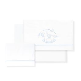 INTERBABY TRIPTICO MINICUNA CABALLITO BCO/AZUL