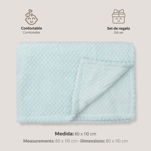 INTERBABY MANTA POPCORN 80X110 VERDE