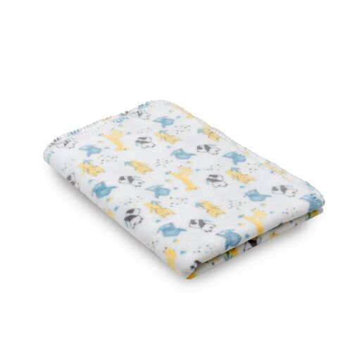 INTERBABY MANTA ESTAMPADA 80X110 ANIMALES GRIS