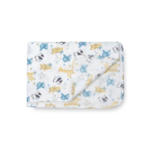 INTERBABY MANTA ESTAMPADA 80X110 ANIMALES GRIS