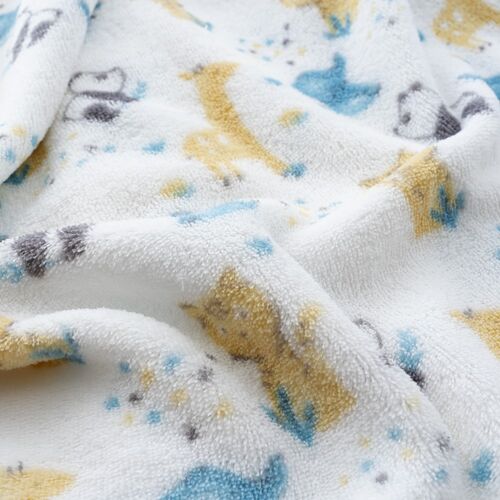 INTERBABY MANTA ESTAMPADA 80X110 ANIMALES GRIS