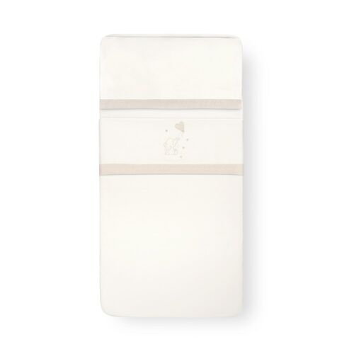 INTERBABY TRIPTICO CUNA ELEFANTE CORAZON BEIG