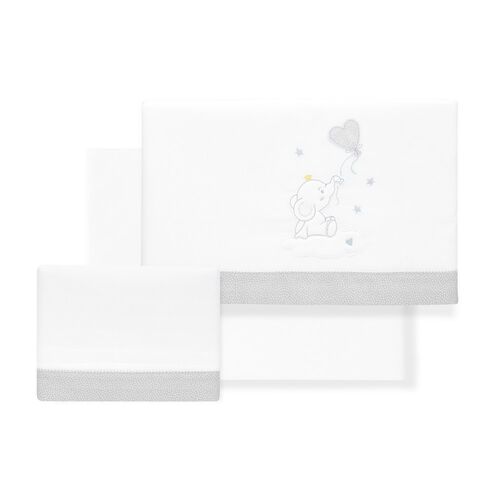 INTERBABY TRIPTICO CUNA ELEFANTE GLOBO CORAZON BCO/GRIS