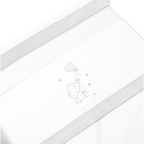 INTERBABY TRIPTICO CUNA ELEFANTE GLOBO CORAZON BCO/GRIS