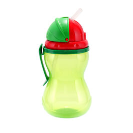 CANPOL BABIES SPORT TAZA FLIP TOP STRAW 370 ML GREEN