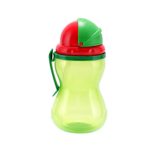 CANPOL BABIES SPORT TAZA FLIP TOP STRAW 370 ML GREEN