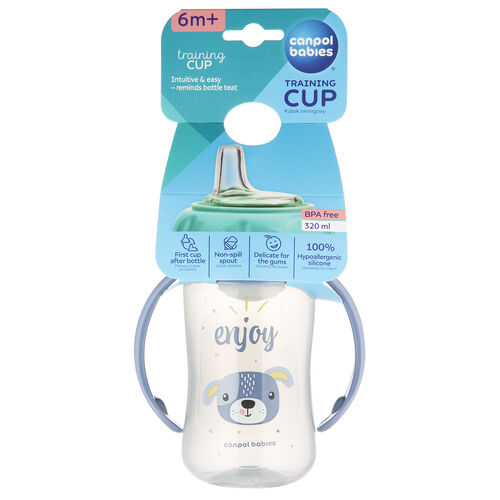 CANPOL BABIES TRAINING CUP SPOUT 320ML CUTE ANIMALS