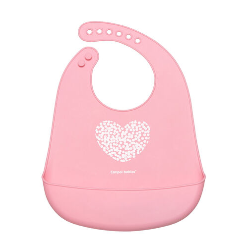 CANPOL BABIES BABERO SILICONA PASTELOVE ROSA