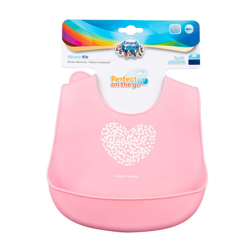 CANPOL BABIES BABERO SILICONA PASTELOVE ROSA