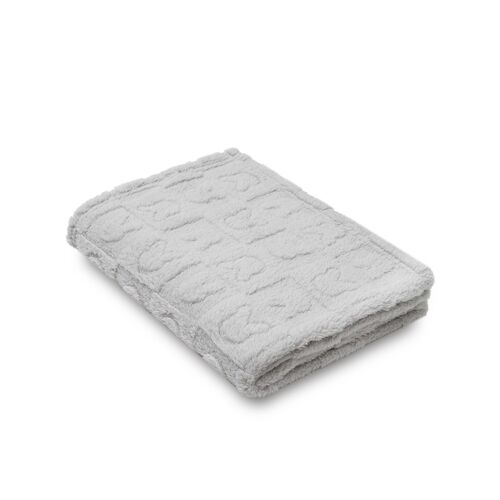 INTERBABY MANTA SHERPA 80X110 GRABADA CONEJITOS GRIS