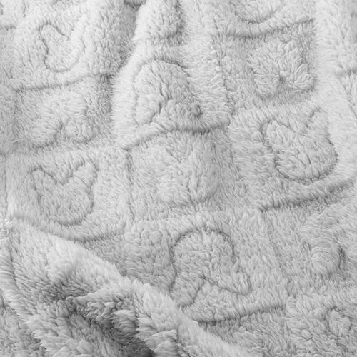 INTERBABY MANTA SHERPA 80X110 GRABADA CONEJITOS GRIS