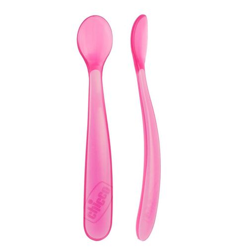CHICCO CUCHARA EASY MEAL SILICONA ROSA 6M+