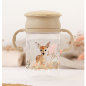 KIOKIDS TAZA ENTRENAMIENTO 330 ML CIERVO BEIGE