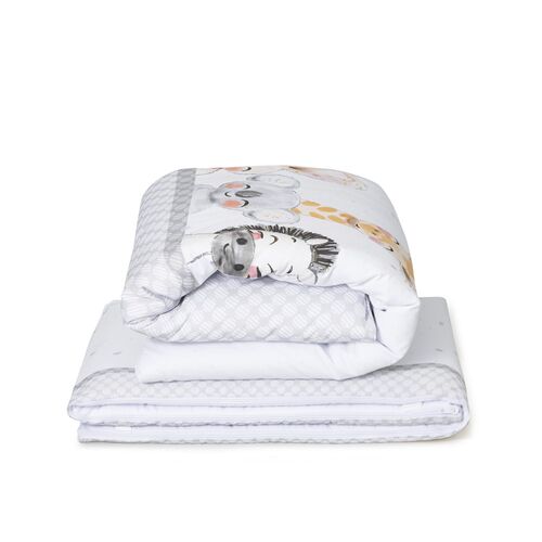 INTERBABY 2 PZAS NORDICO ANIMALS ACUARELA GRIS