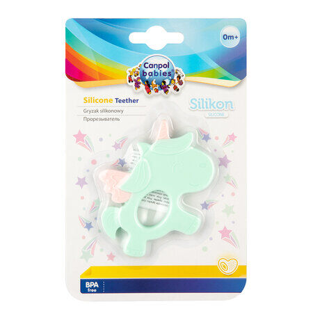 CANPOL BABIES MORDEDOR SILICONA UNICORNIO VERDE