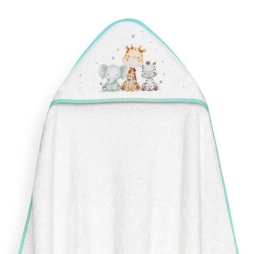 INTERBABY CAPA BAÑO JIRAFA ELEFANTE VERDE