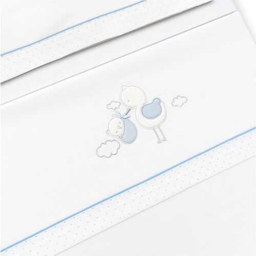 INTERBABY TRIPTICO MINICUNA CIGUEÑA AZUL