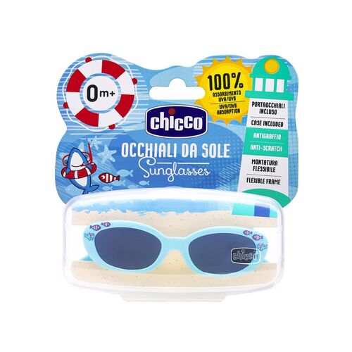 CHICCO GAFA SOLAR AZUL PECES 0M+