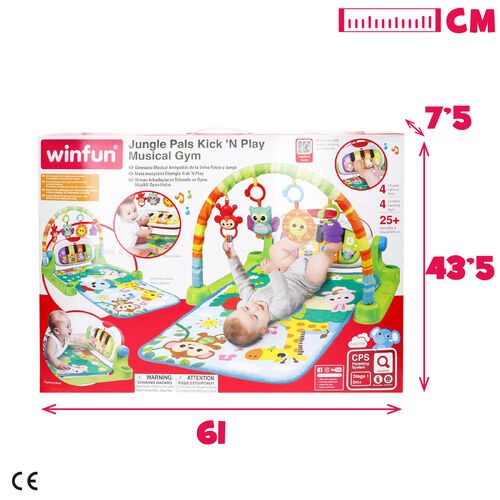 WINFUN ALFOMBRA GIMNASIO MUSICAL ANIMALES