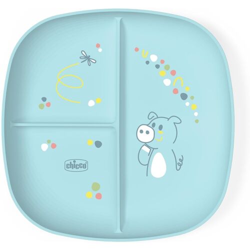 CHICCO PLATO COMPARTIMENTOS CERDITO 12M+ AZUL
