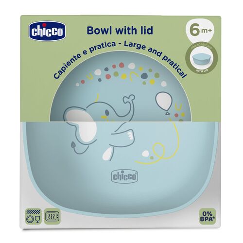 CHICCO BOL CON TAPA ELEFANTE 6M+ AZUL