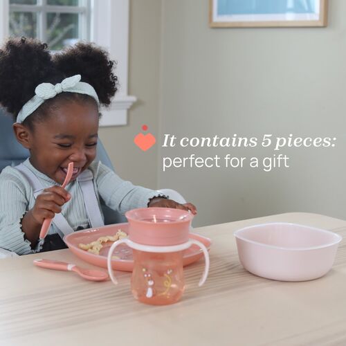 CHICCO SET ALIMENTACION OSITO 12M+ ROSA