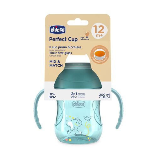 CHICCO VASO PERFECT 360 12M+ AZUL 200ML