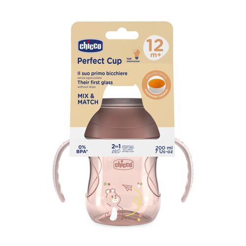 CHICCO VASO PERFECT 360 12M+ ROSA 200ML