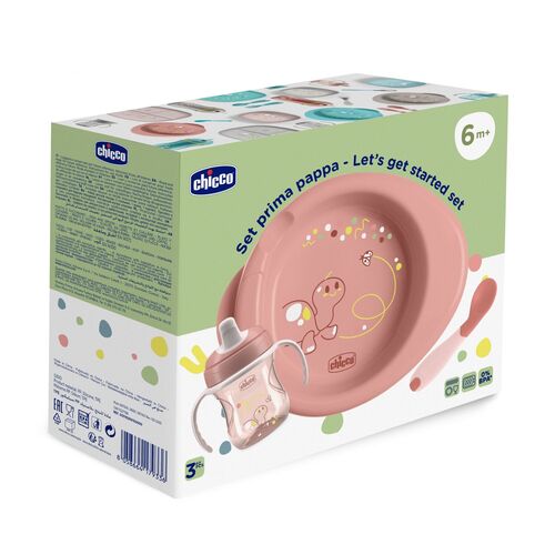 CHICCO SET ALIMENTACION 6M+ TORTUGA ROSA