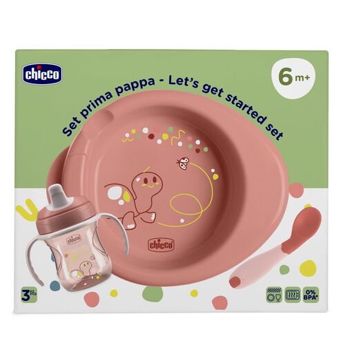 CHICCO SET ALIMENTACION 6M+ TORTUGA ROSA