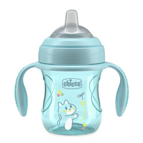 CHICCO VASO TRANSICION 4M+ AZUL 200ML