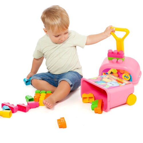 MOLTO BLOCKS TROLLEY 20 PZAS ROSA
