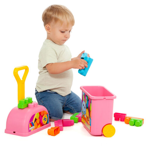 MOLTO BLOCKS TROLLEY 20 PZAS ROSA