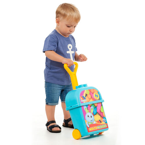 MOLTO BLOCKS TROLLEY 20 PZAS AZUL