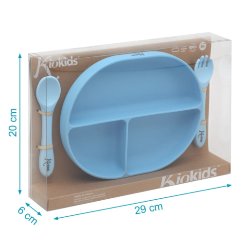 KIOKIDS SET VAJILLA AZUL 3U