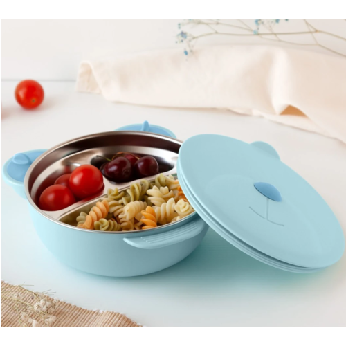 KIOKIDS CUENCO TERMICO 450 MOL ACERO INOXIDABLE AZUL