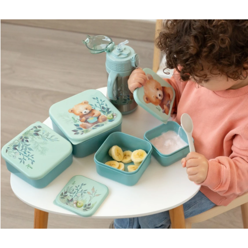 KIOKIDS SET DE RECIPIENTES OSO VERDE SALVIA