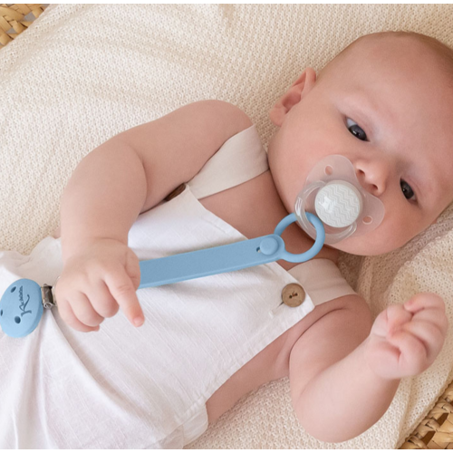 KIOKIDS SUJETACHUPETES SILICONA AZUL