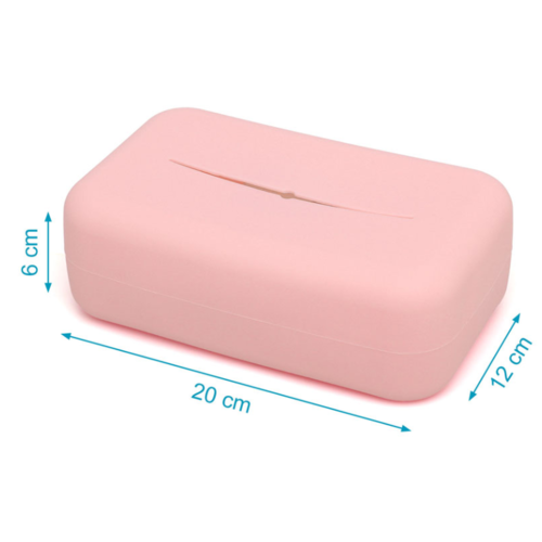 KIOKIDS PORTA TOALLITAS SILICONA ROSA