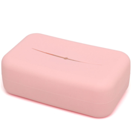 KIOKIDS PORTA TOALLITAS SILICONA ROSA