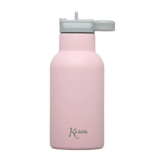 KIOKIDS BOTELLA ROSA DE ACERO INOXIDABLE 350ML