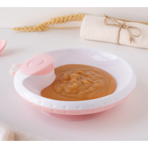 KIOKIDS PLATO TERMICO CON VENTOSA ROSA