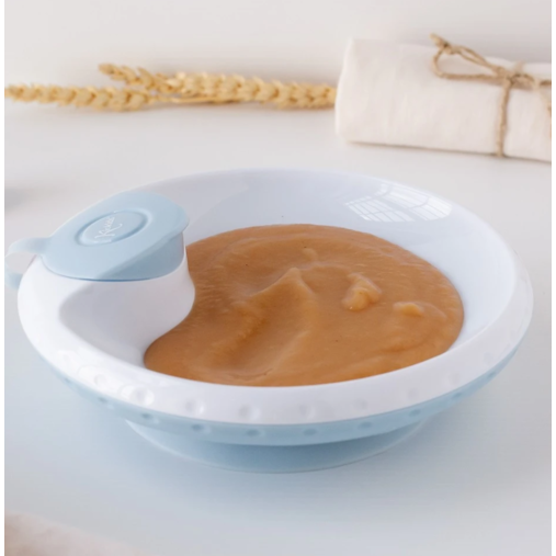 KIOKIDS PLATO TÉRMICO CON VENTOSA AZUL