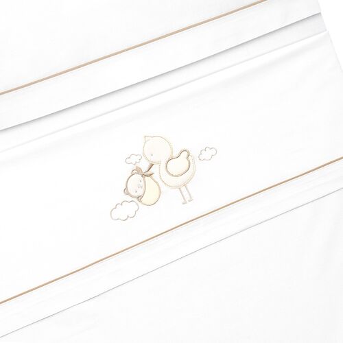 INTERBABY TRIPTICO MINICUNA CIGUEÑA OSO BCO/BEIG