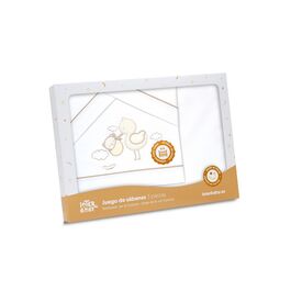 INTERBABY TRIPTICO MINICUNA CIGUEÑA OSO BCO/BEIG