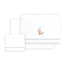 INTERBABY TRIPTICO CUNA OSO LUNA ESTRELLAS BCO/AZUL
