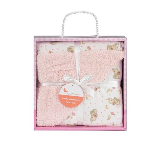 INTERBABY MANTA BORREGUILLO ELEFANTE ROSA