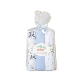 INTERBABY PACK 3 GASAS PANDA AZUL
